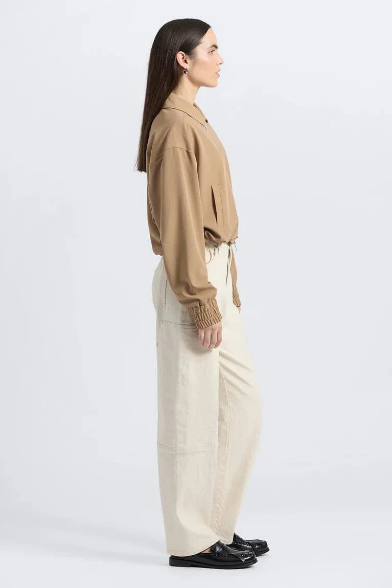 DEREK LAM | Galatea Stretch Denim Double Knee Jean - Ecru - Image 3