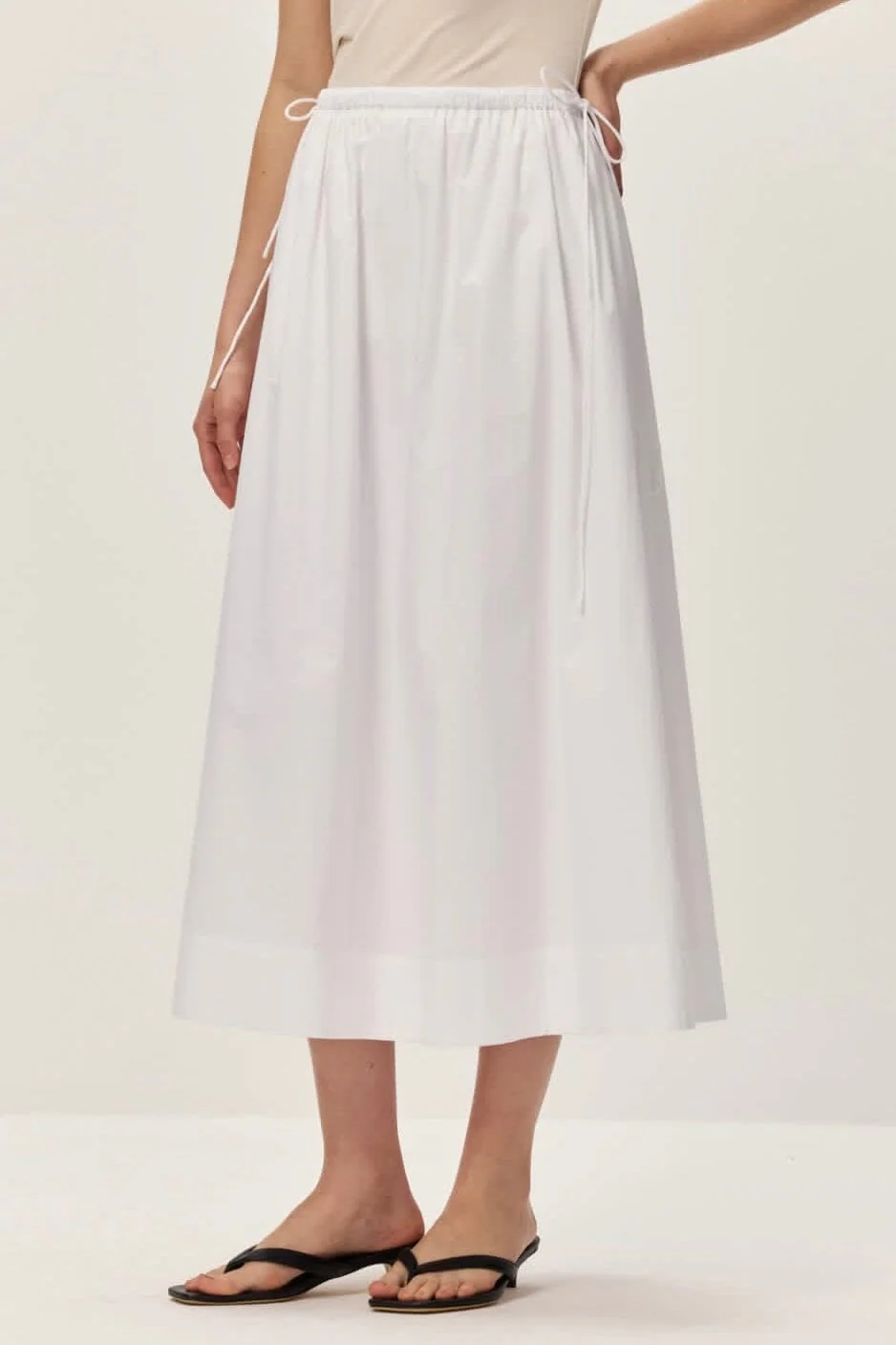 ELODIE | Vionnet Skirt - White - Image 2