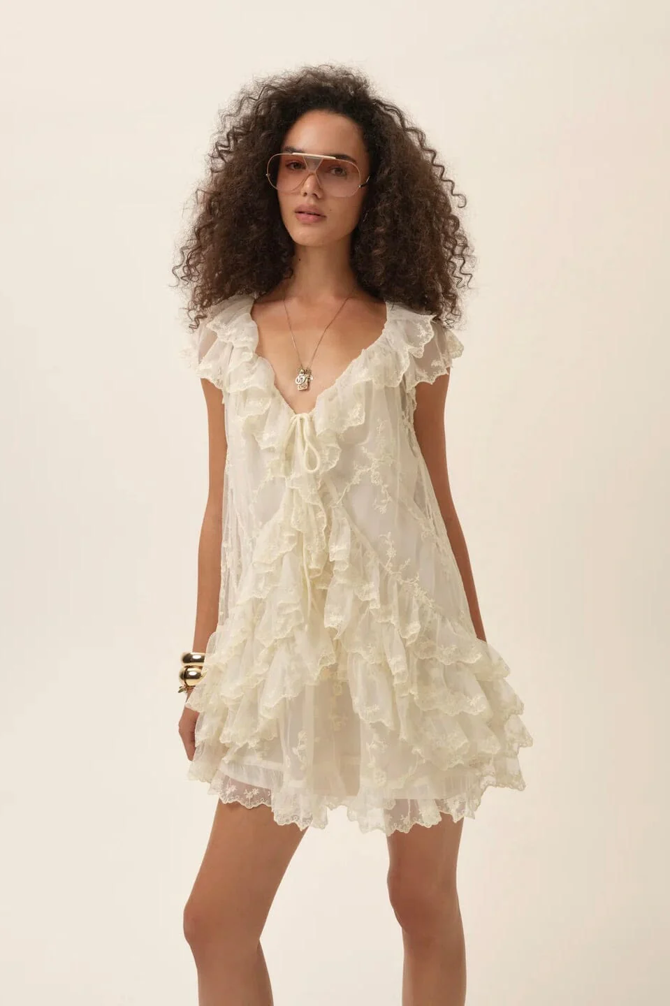FOR LOVE & LEMONS | Hudson Mini Dress - Cream