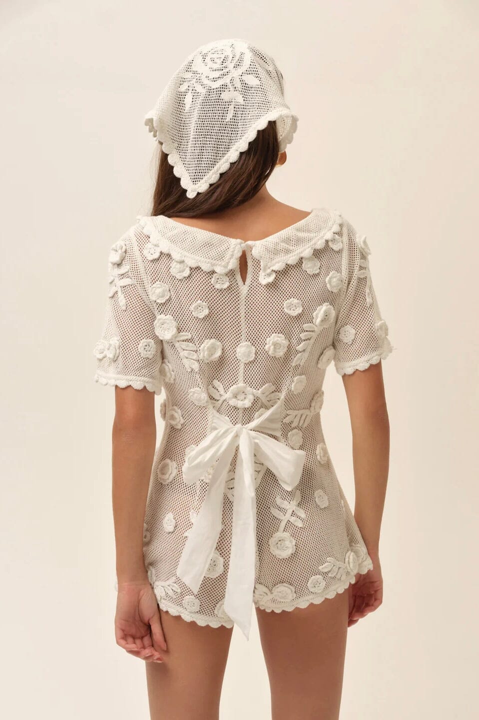 FOR LOVE & LEMONS | Sara Romper - White - Image 3
