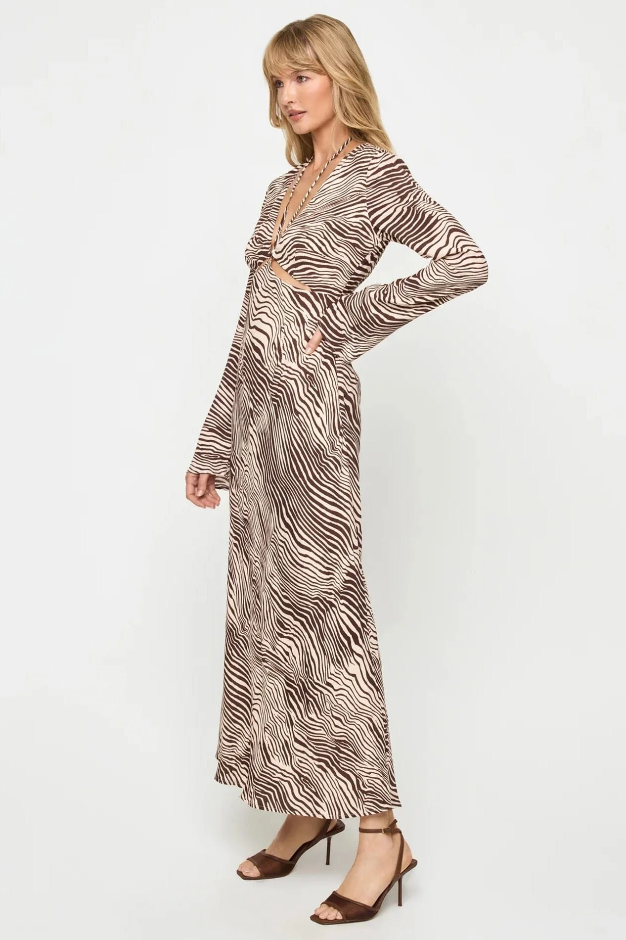 L*SPACE | Say When Maxi Dress - Brown Print - Image 5