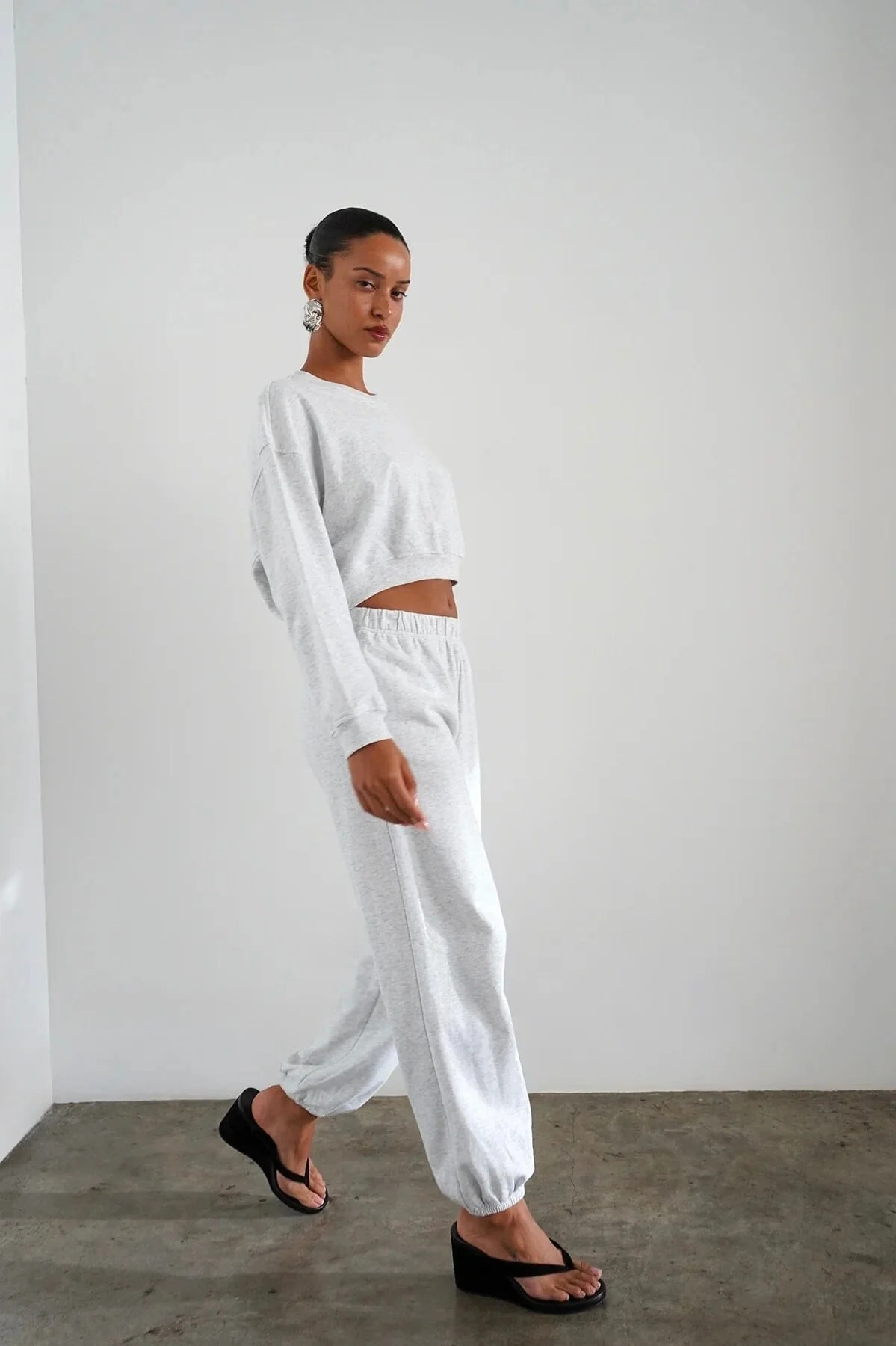 LNA | Summer Terry Sweat - Light Ash Heather Gray - Image 3