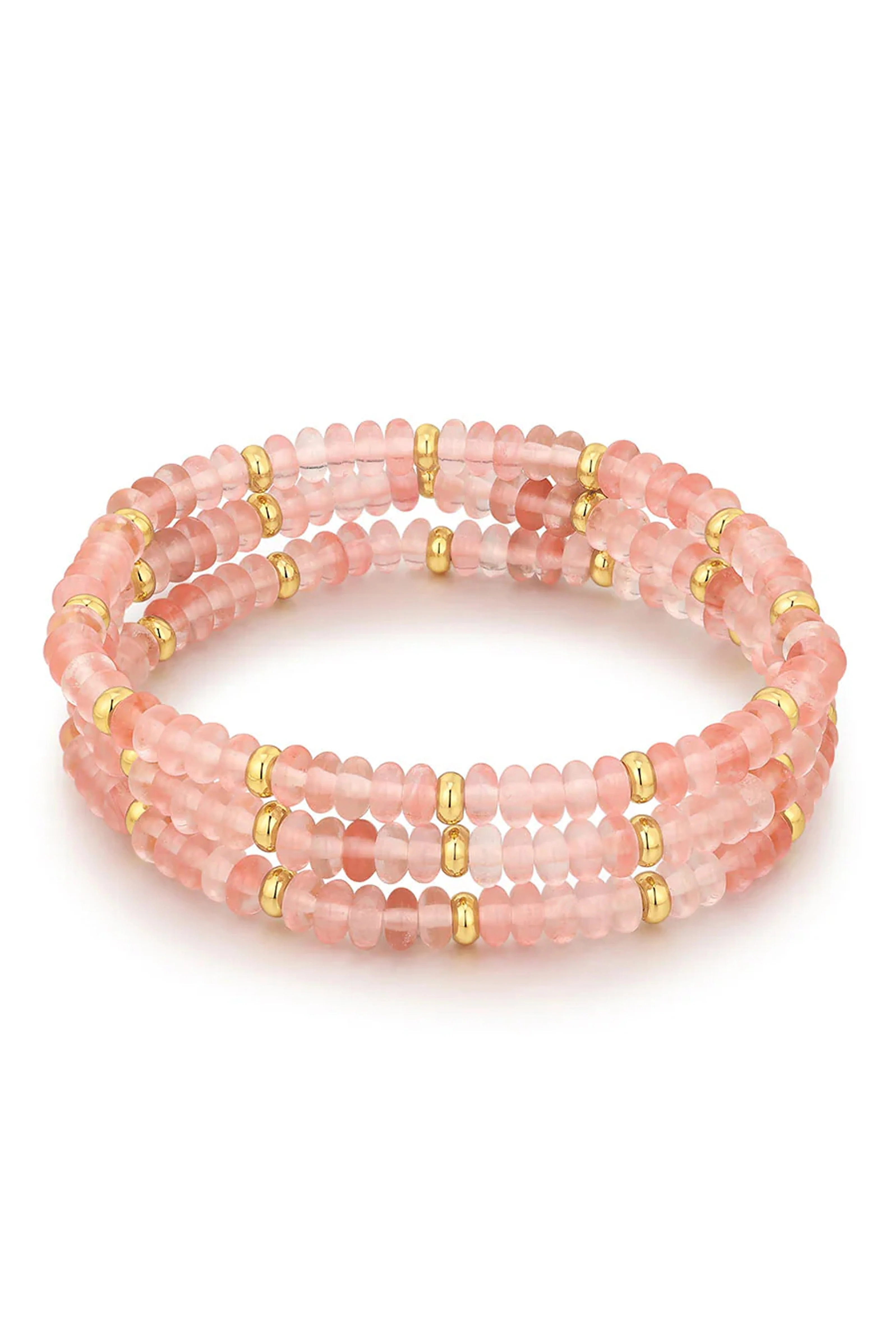 LUV AJ | The Coquille Beaded Bracelet Set - Gold