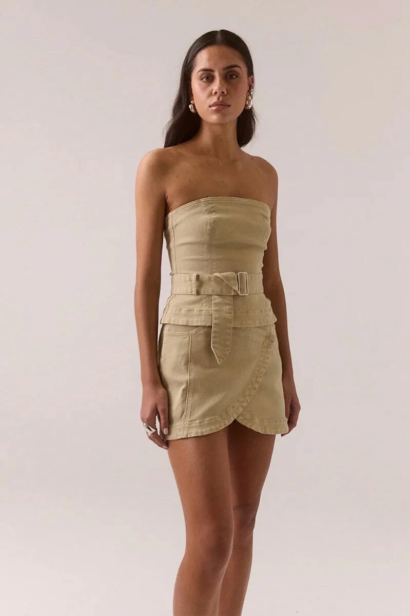 SOVERE | Verve Denim Bodice - Pistachio