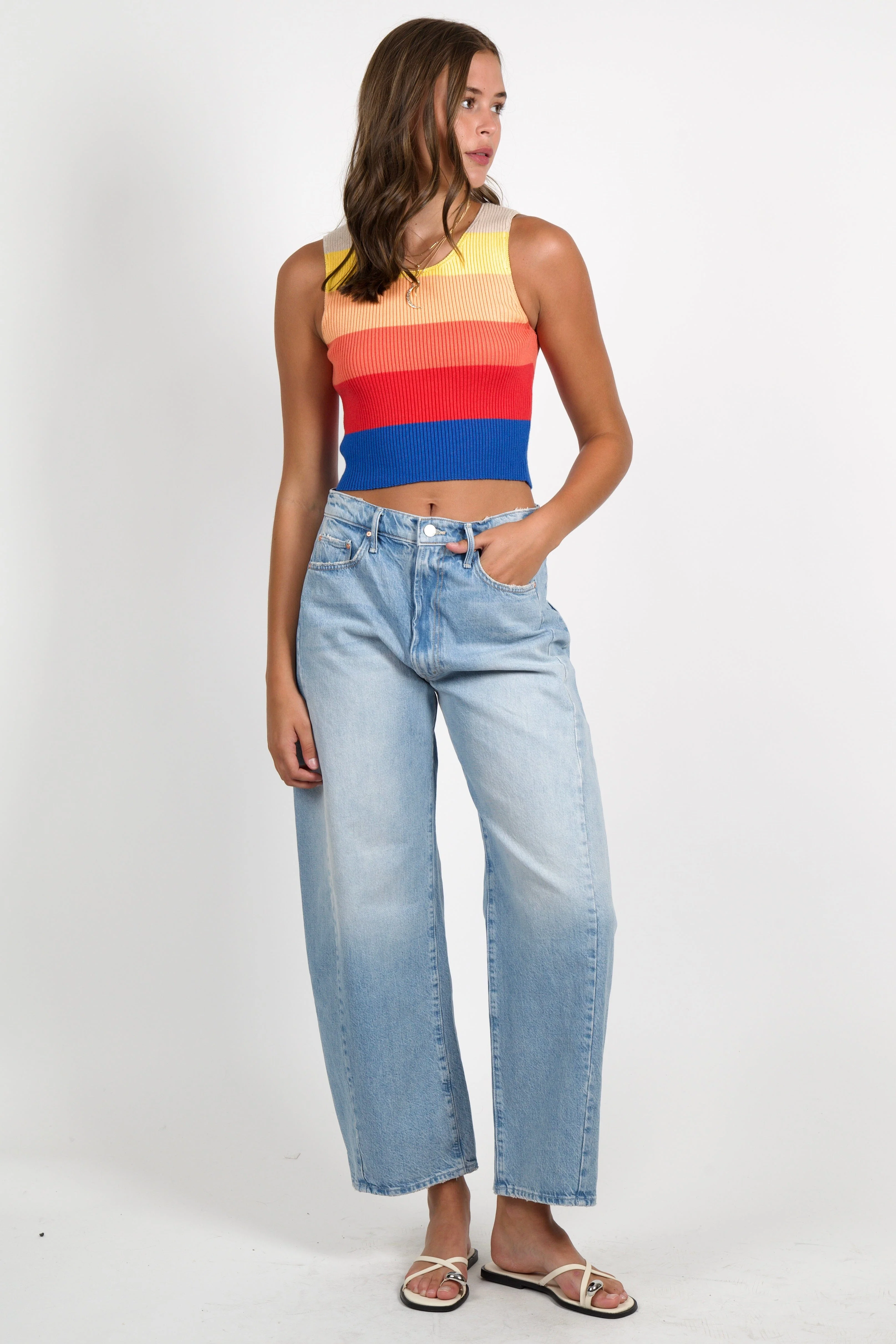 MOTHER | The Round Neck Rib Tank - Over The Horizon - Image 2