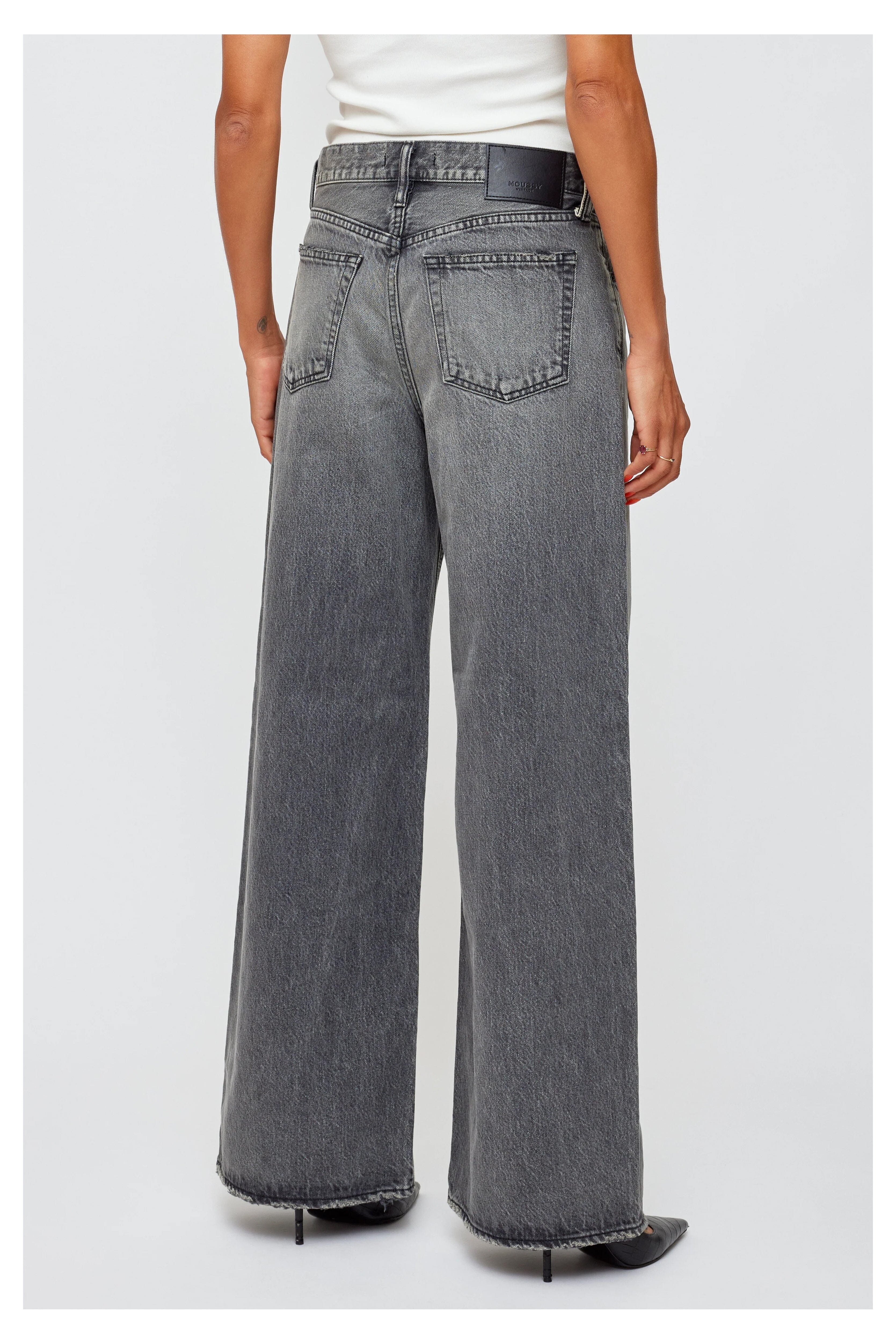 MOUSSY | MV Elmont Super Wide Pants - Light Black - Image 4
