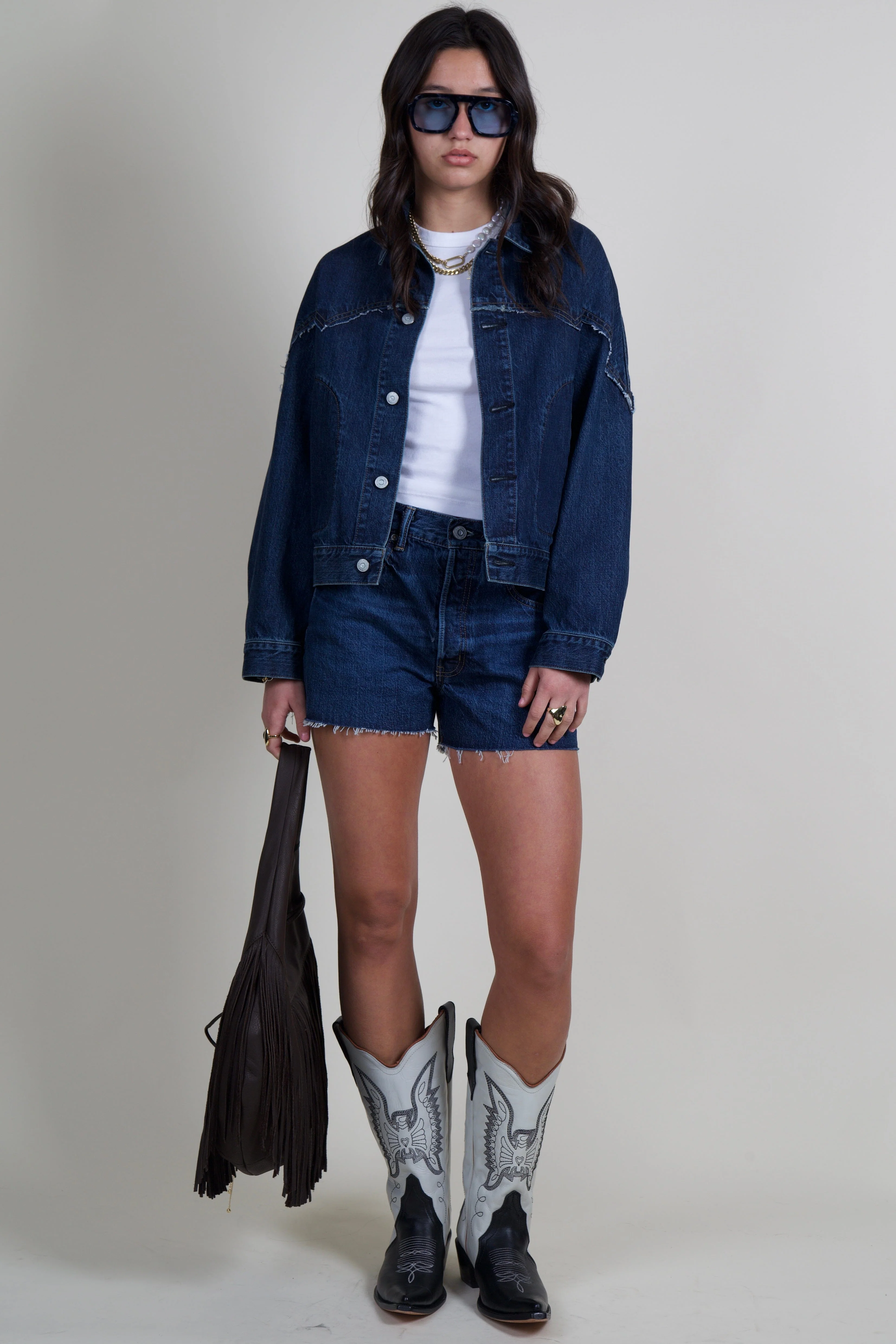 MOUSSY | MV Southborough Western Shorts - Blue - Image 2