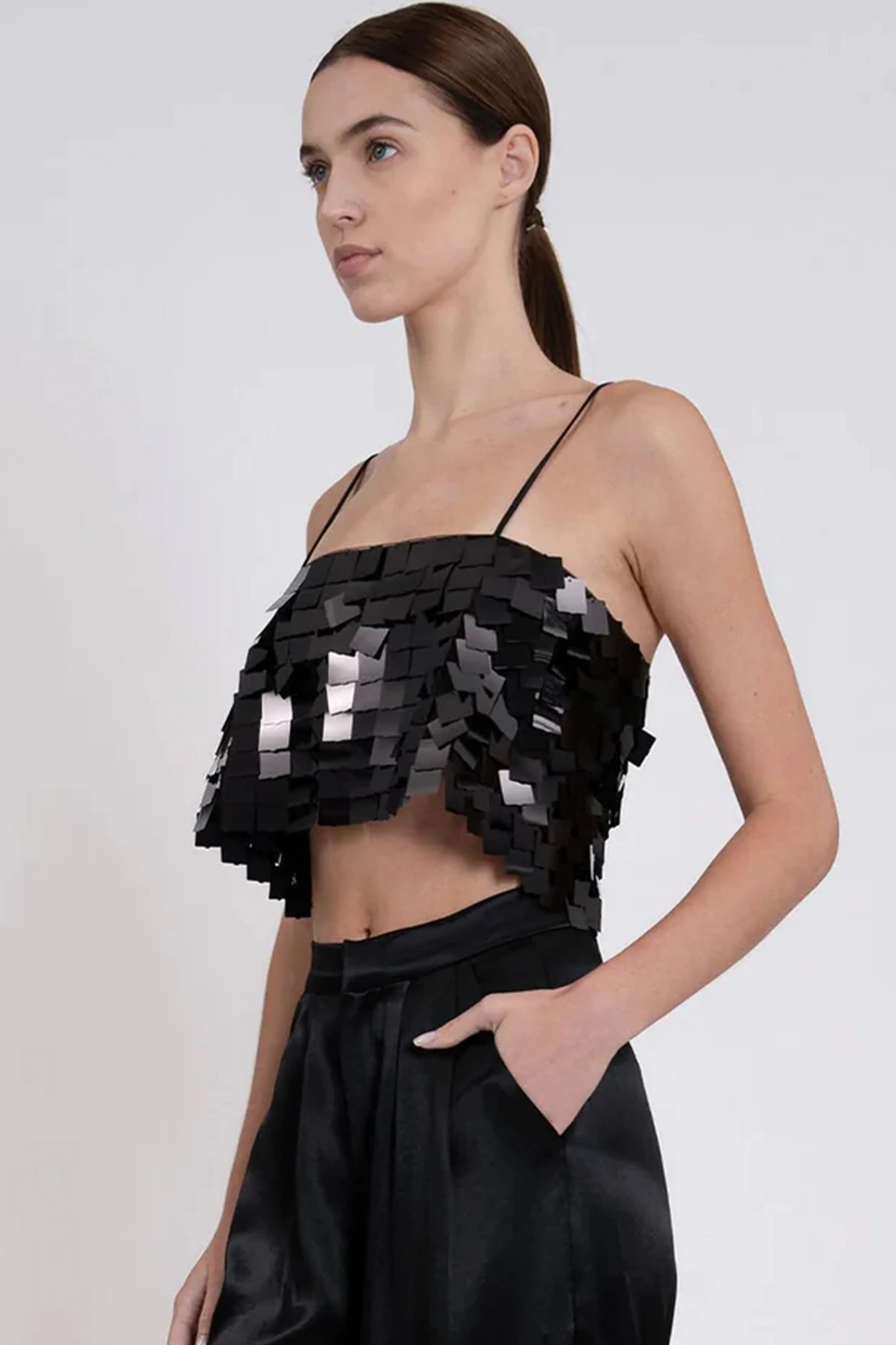 NONCHALANT | The Ivy Top - Black - Image 3