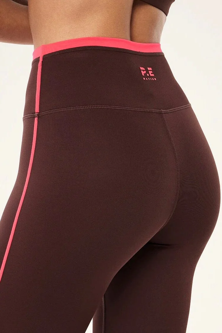 P.E NATION | Radar Full Length Legging - Mahogany/Diva Pink - Image 4