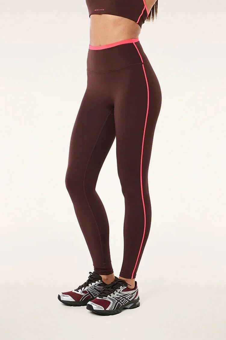 P.E NATION | Radar Full Length Legging - Mahogany/Diva Pink - Image 5