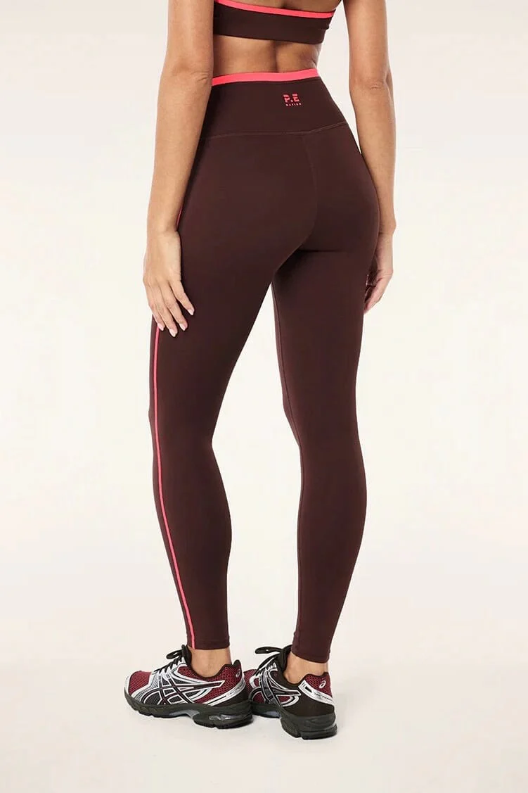 P.E NATION | Radar Full Length Legging - Mahogany/Diva Pink - Image 6