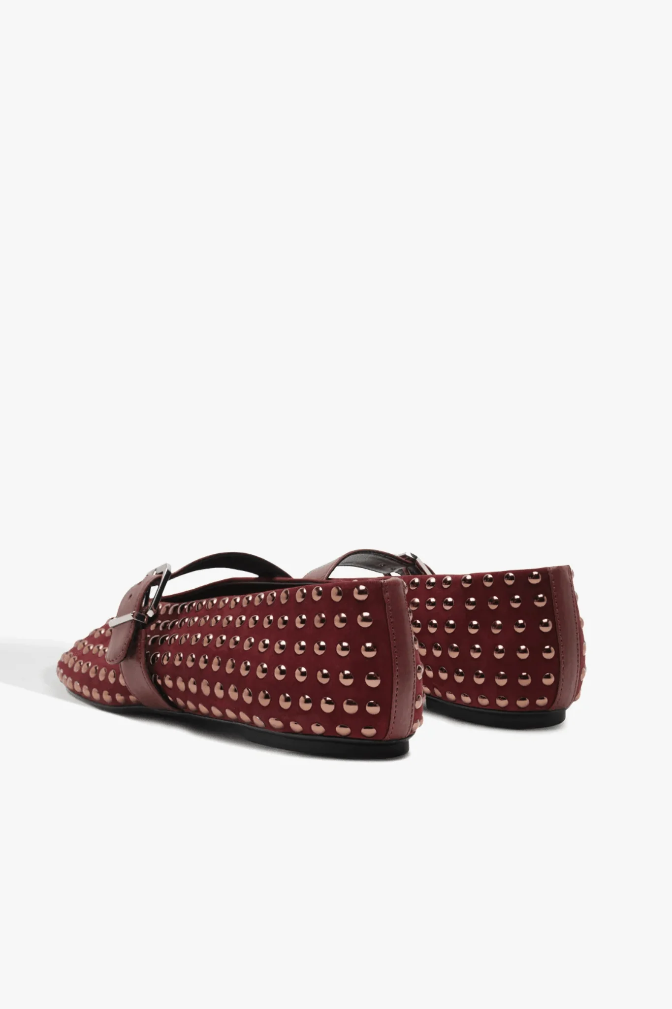 SCHUTZ | Eiza Shine Suede Flat - Vino - Image 3