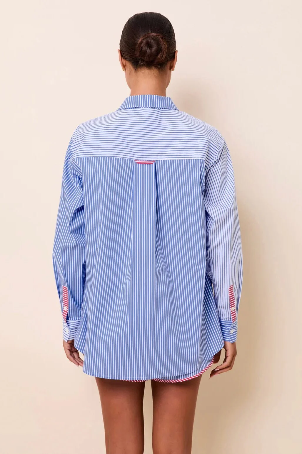 SOLID & STRIPED | Avril Button Down - Colorblock Marina Stripe - Image 4