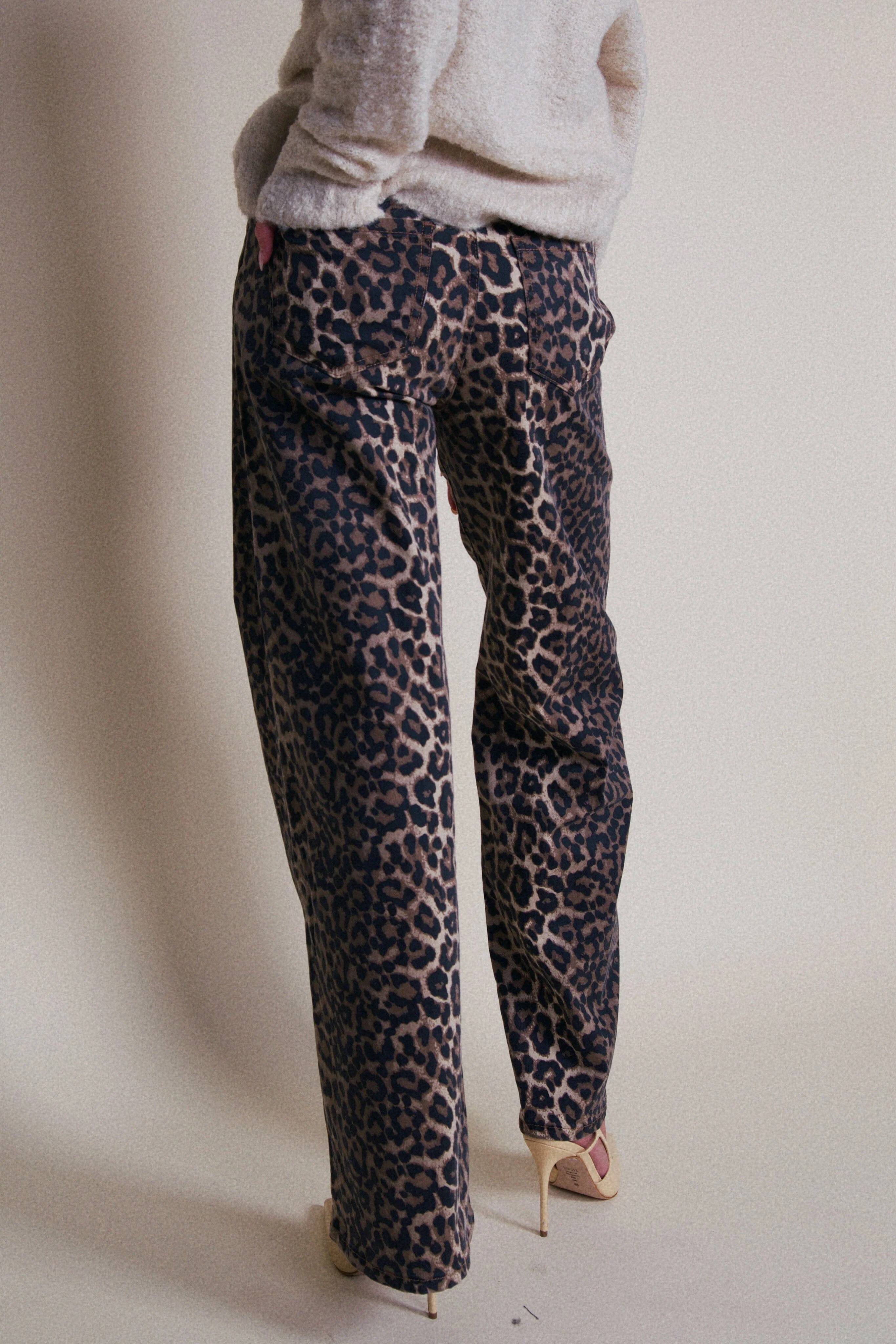 ONLINE ONLY | All That Denim Pants - Leopard - Image 4