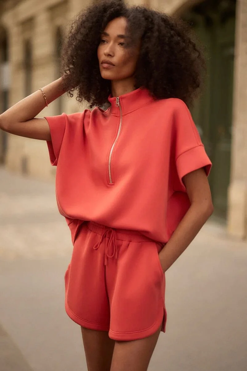 VARLEY | Ritchie Short Sleeve Sweat - Summer Fig - Image 2
