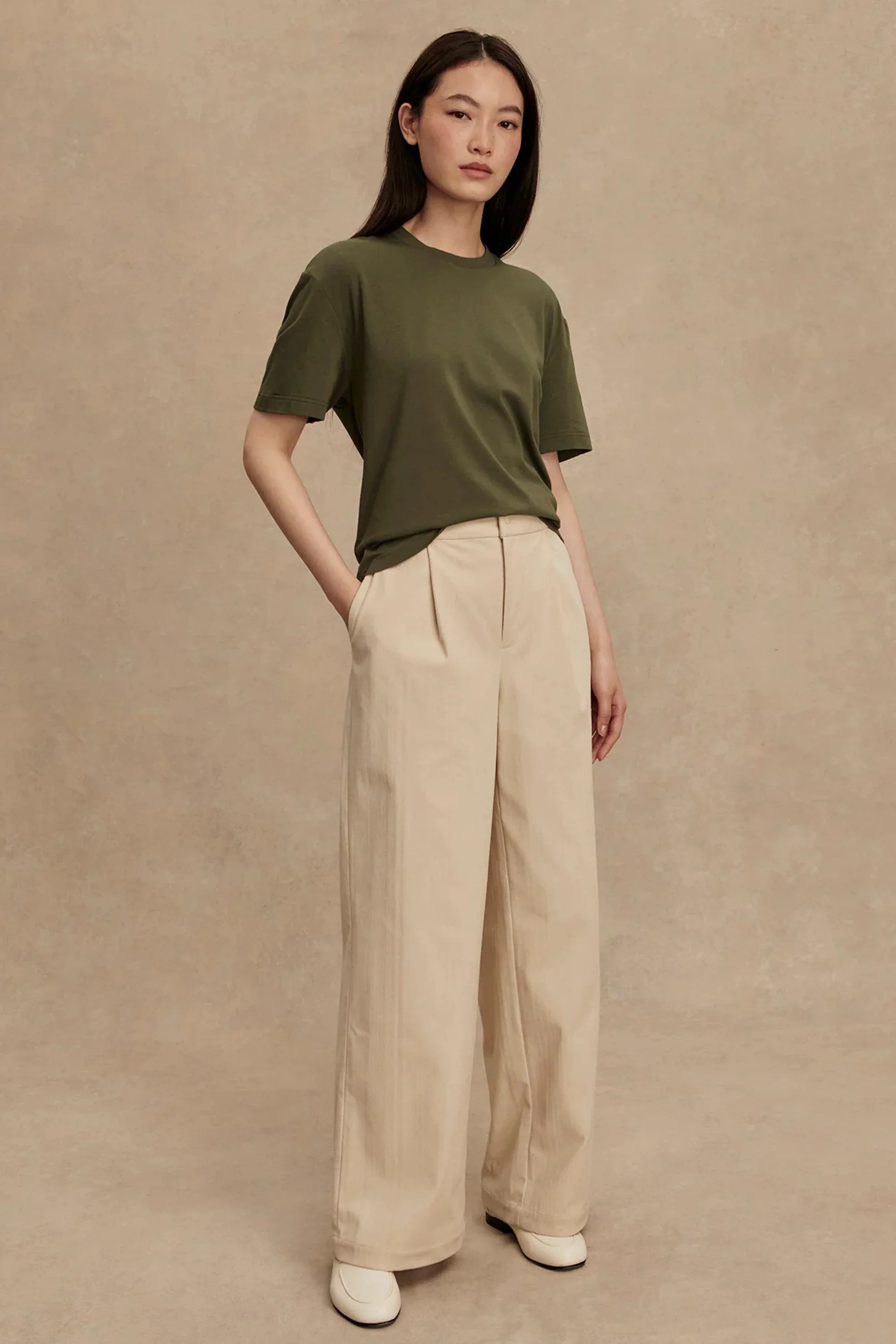 VARLEY | Leighton Boyfriend Tee - Racing Olive - Image 3