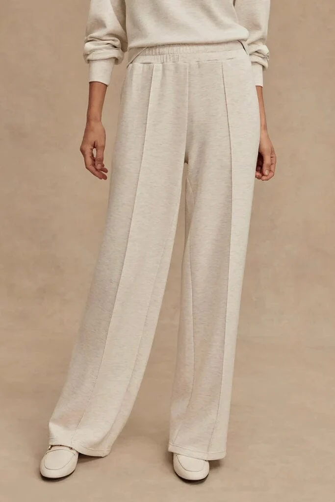 VARLEY | The Wide Leg Pant - Ivory Marl - Image 2