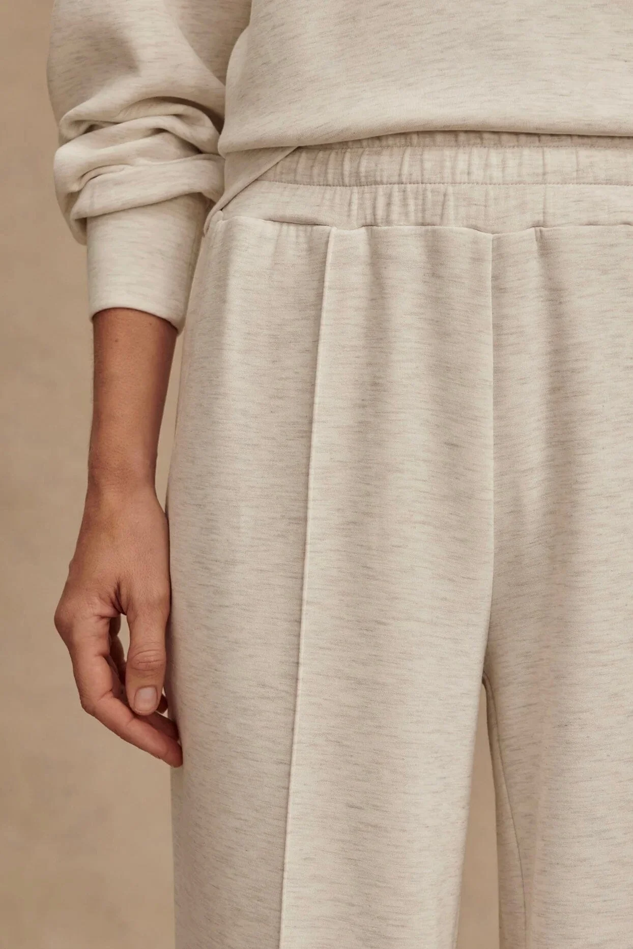 VARLEY | The Wide Leg Pant - Ivory Marl - Image 3